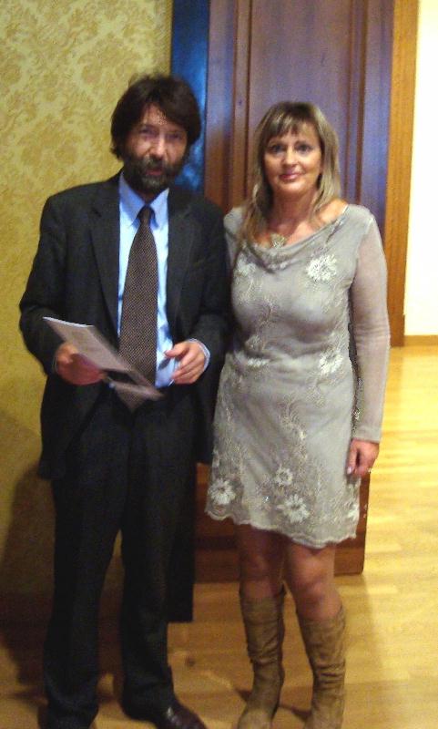 Doriana Onorati con Massimo Cacciari