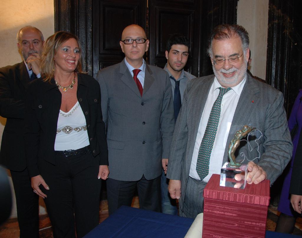 Assessore alla Cultura Croppi, Doriana Onorati, Presidente Eurka Marco Ghitarrari, Francis Ford Coppola