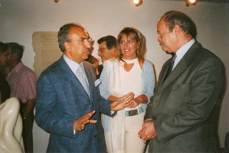 Doriana Onorati con l'Addetto Culturale Abdel Honeim Hoawade e l'Ambasciatore d'Egitto