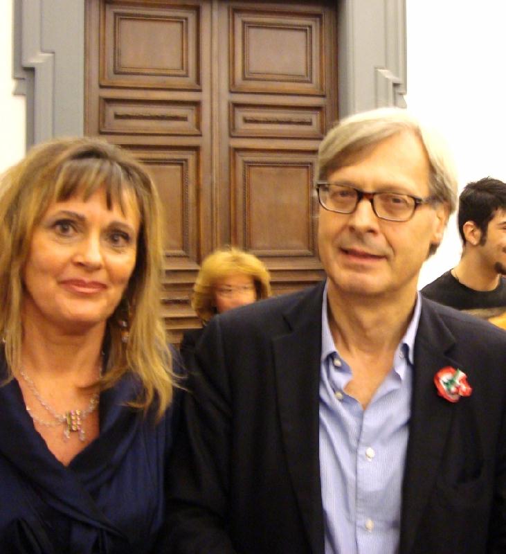 Doriana Onorati con Vittorio Sgarbi
